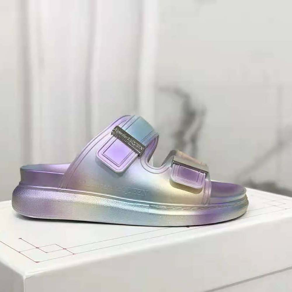 Alexander Mcqueen Women Oversized Hybrid Slide in Silver - image 4