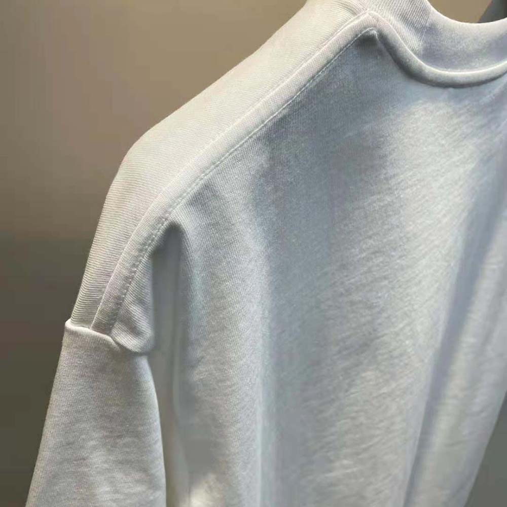 Balenciaga Women Pride 22 T-Shirt Oversized in White and Black Vintage Jersey - image 8