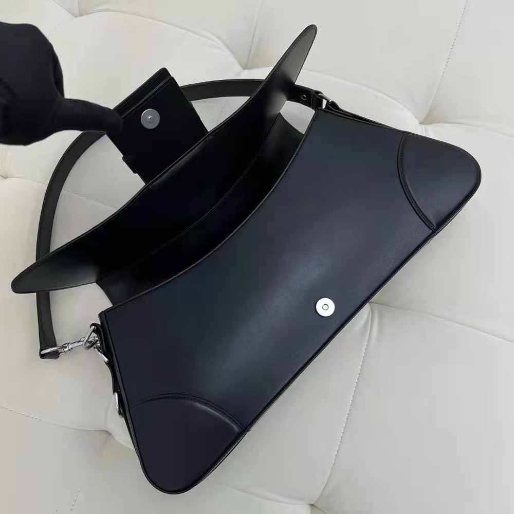 Balenciaga Women Lindsay Large Shoulder Bag in Black Shiny Smooth Calfskin - image 6