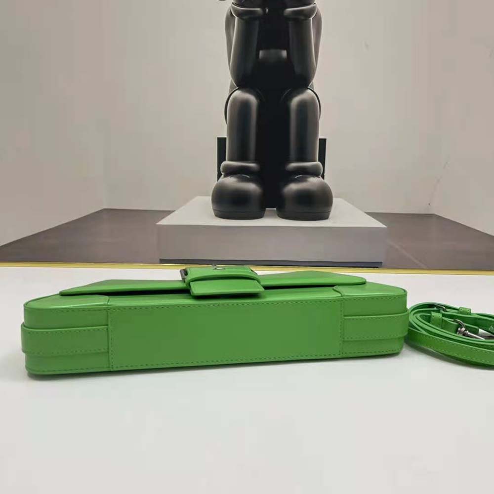 Balenciaga Women Lindsay Small Shoulder Bag With Strap in Bright Green Shiny Smooth Calfskin - image 6
