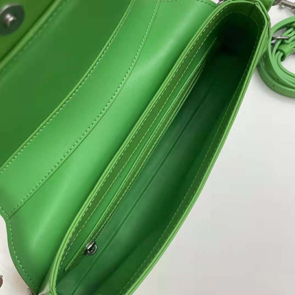 Balenciaga Women Lindsay Small Shoulder Bag With Strap in Bright Green Shiny Smooth Calfskin - image 9