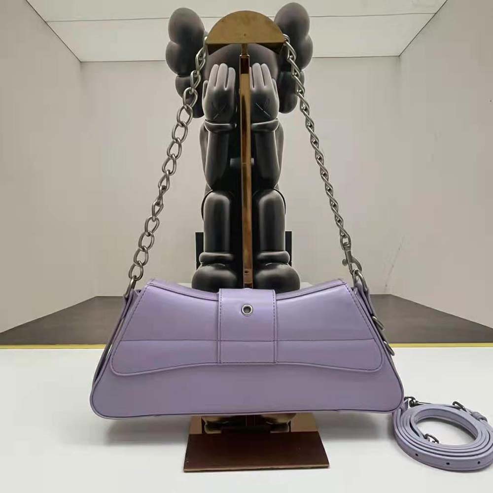 Side angle showing adjustable strap on Balenciaga Women Lindsay Small Shoulder Bag