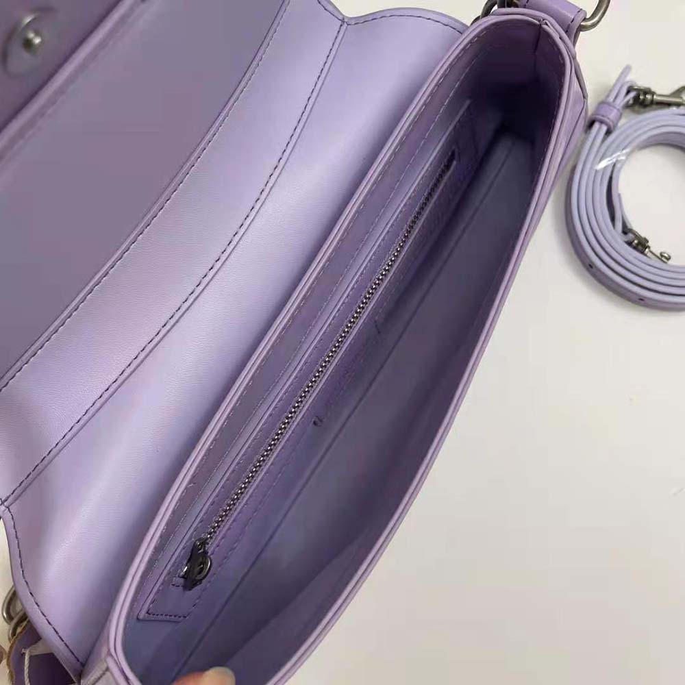 Balenciaga Women Lindsay Small Shoulder Bag With Strap in Light Purple Shiny Smooth Calfskin - image 9