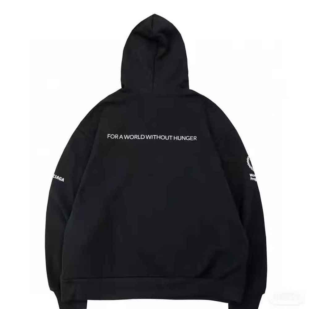 Side angle showing silhouette of Balenciaga Men WFP Hoodie Medium Fit