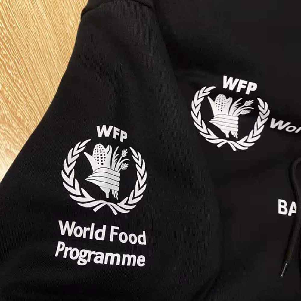 Balenciaga Men WFP Hoodie Medium Fit in Black and White Medium Fleece - image 9