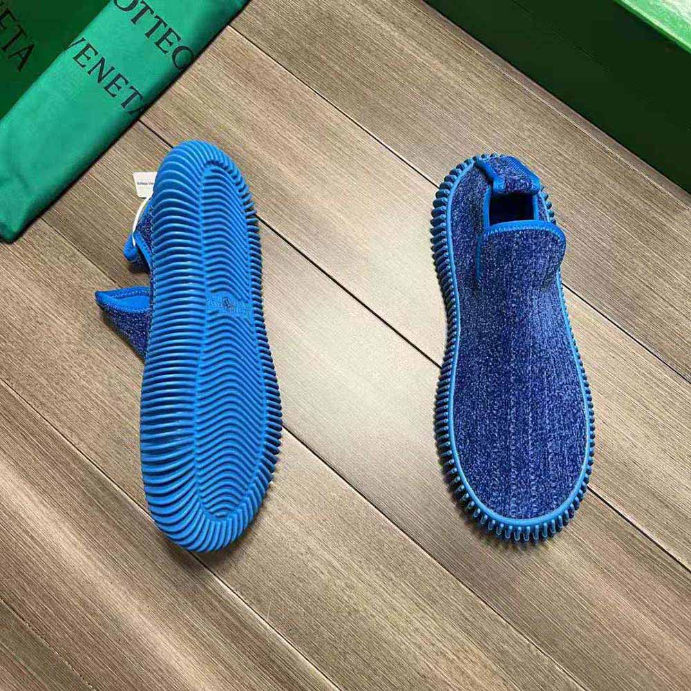 Bottega Veneta Unisex Ripple Chenille Corduroy Slip-on Sneakers-Blue - image 7