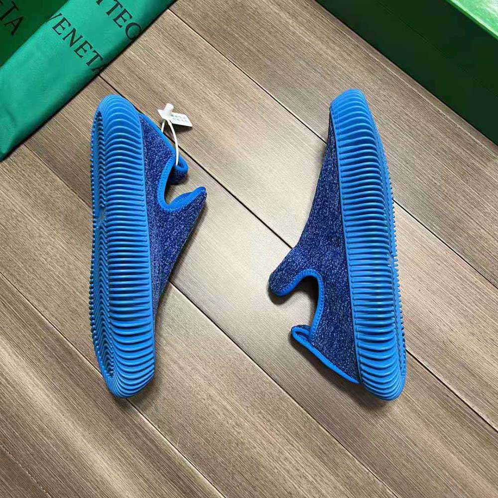 Bottega Veneta Unisex Ripple Chenille Corduroy Slip-on Sneakers-Blue - image 6