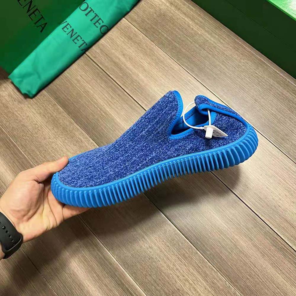 Bottega Veneta Unisex Ripple Chenille Corduroy Slip-on Sneakers-Blue - image 8