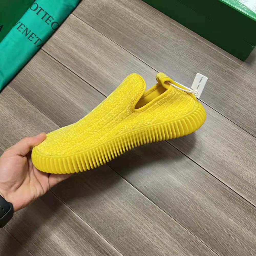 Bottega Veneta Unisex Ripple Chenille Corduroy Slip-on Sneakers-Yellow - image 8