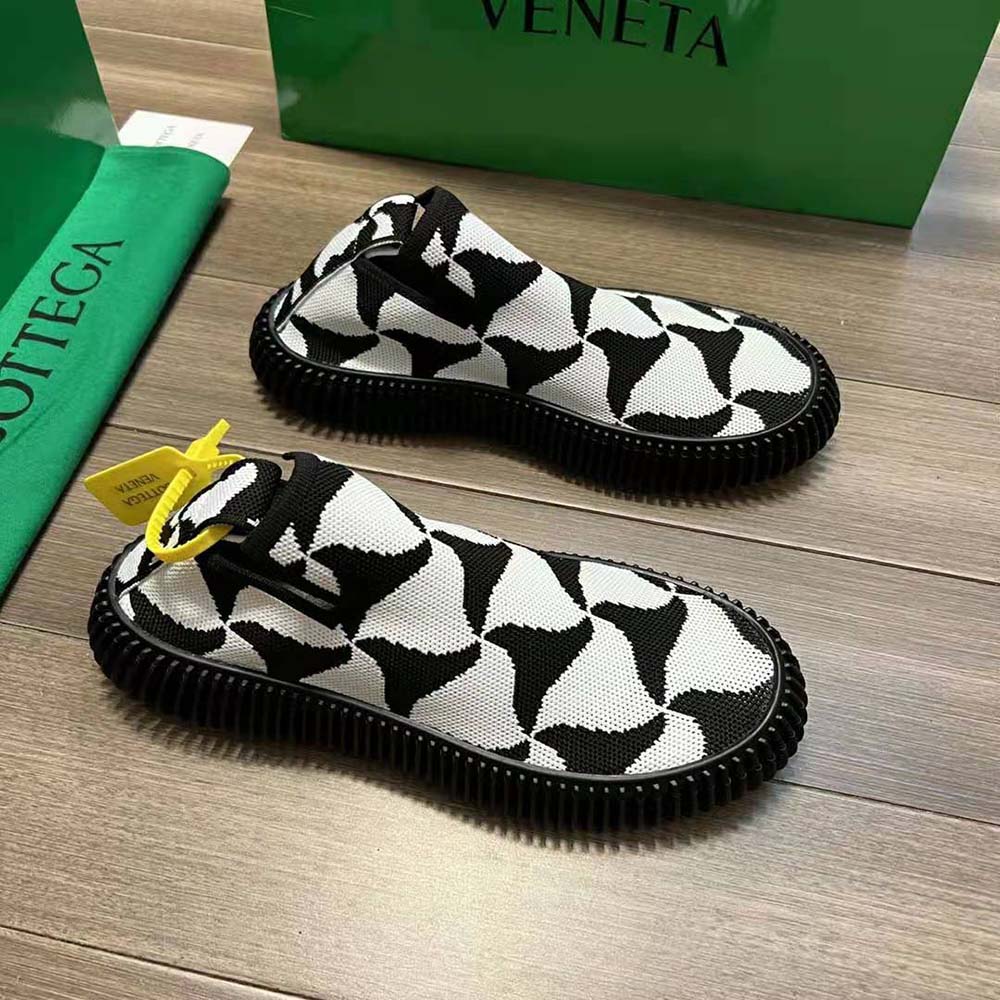 Top view showing slip-on design of Bottega Veneta Unisex Ripple Wavy Triangle Sneakers