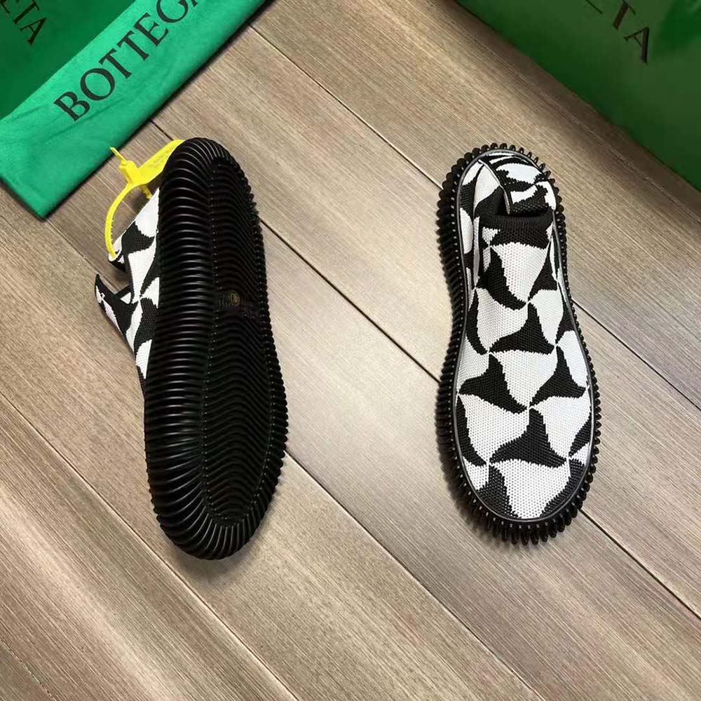 Bottega Veneta Unisex Ripple Wavy Triangle Tech Knit Slip-on Sneakers-Black - image 7