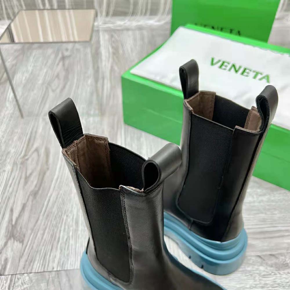 Bottega Veneta Unisex Tire Chelsea Boot in Vegetally-Tanned Leather-Blue - image 7