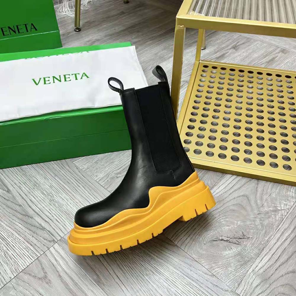 Bottega Veneta Unisex Tire Chelsea Boot in Vegetally-Tanned Leather-Orange - image 8