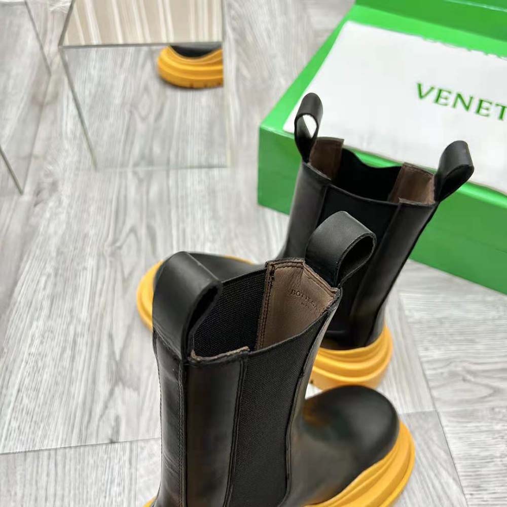Bottega Veneta Unisex Tire Chelsea Boot in Vegetally-Tanned Leather-Orange - image 7