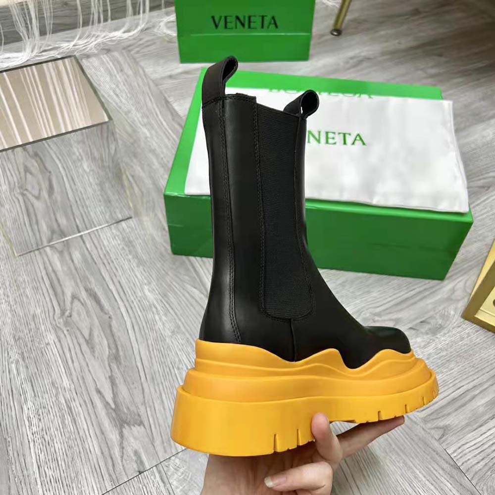 Bottega Veneta Unisex Tire Chelsea Boot in Vegetally-Tanned Leather-Orange - image 9