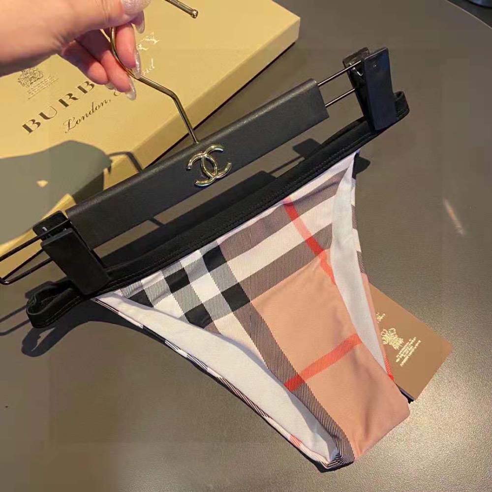 Burberry Women Exaggerated Check Triangle Bikini - image 4