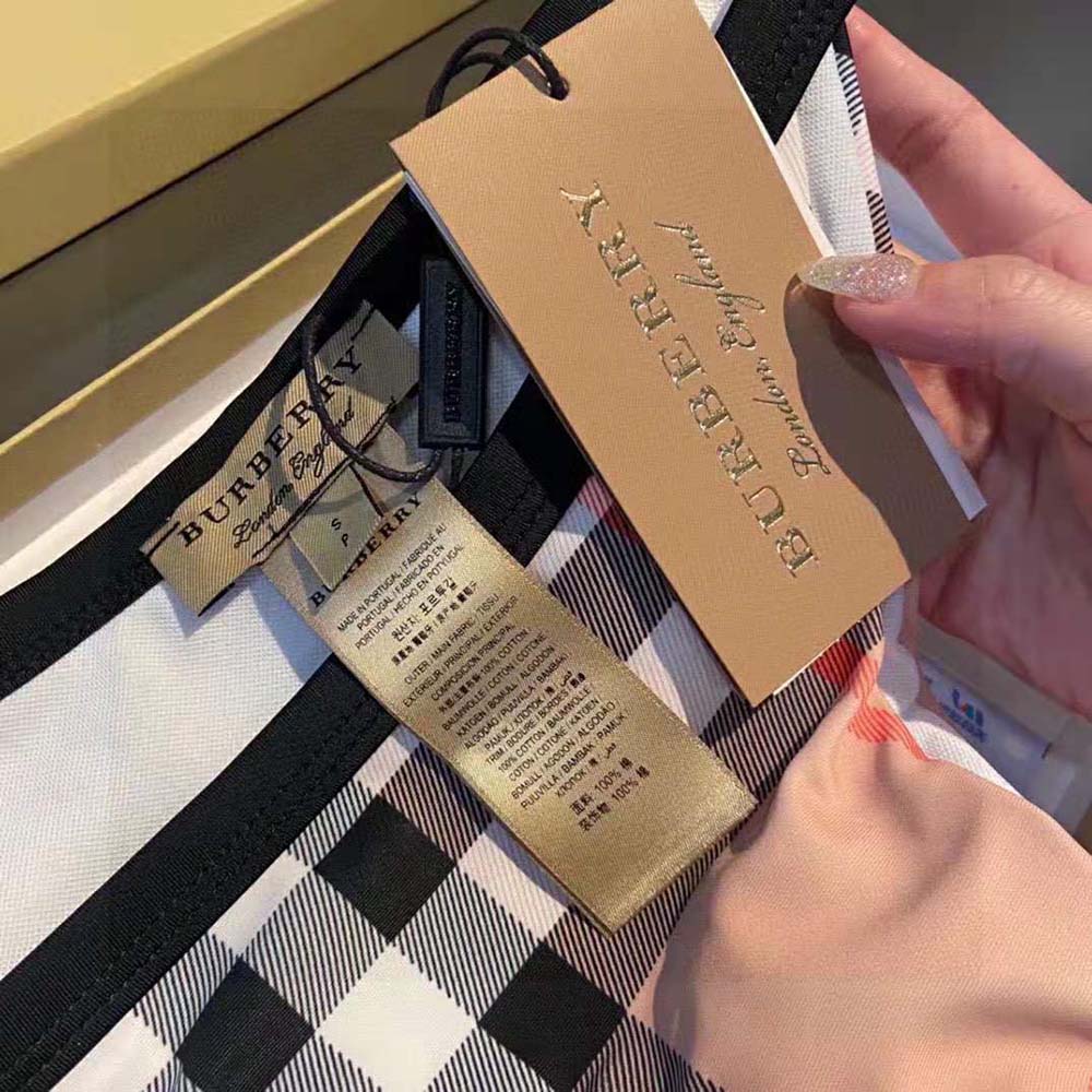 Burberry Women Exaggerated Check Triangle Bikini - image 7