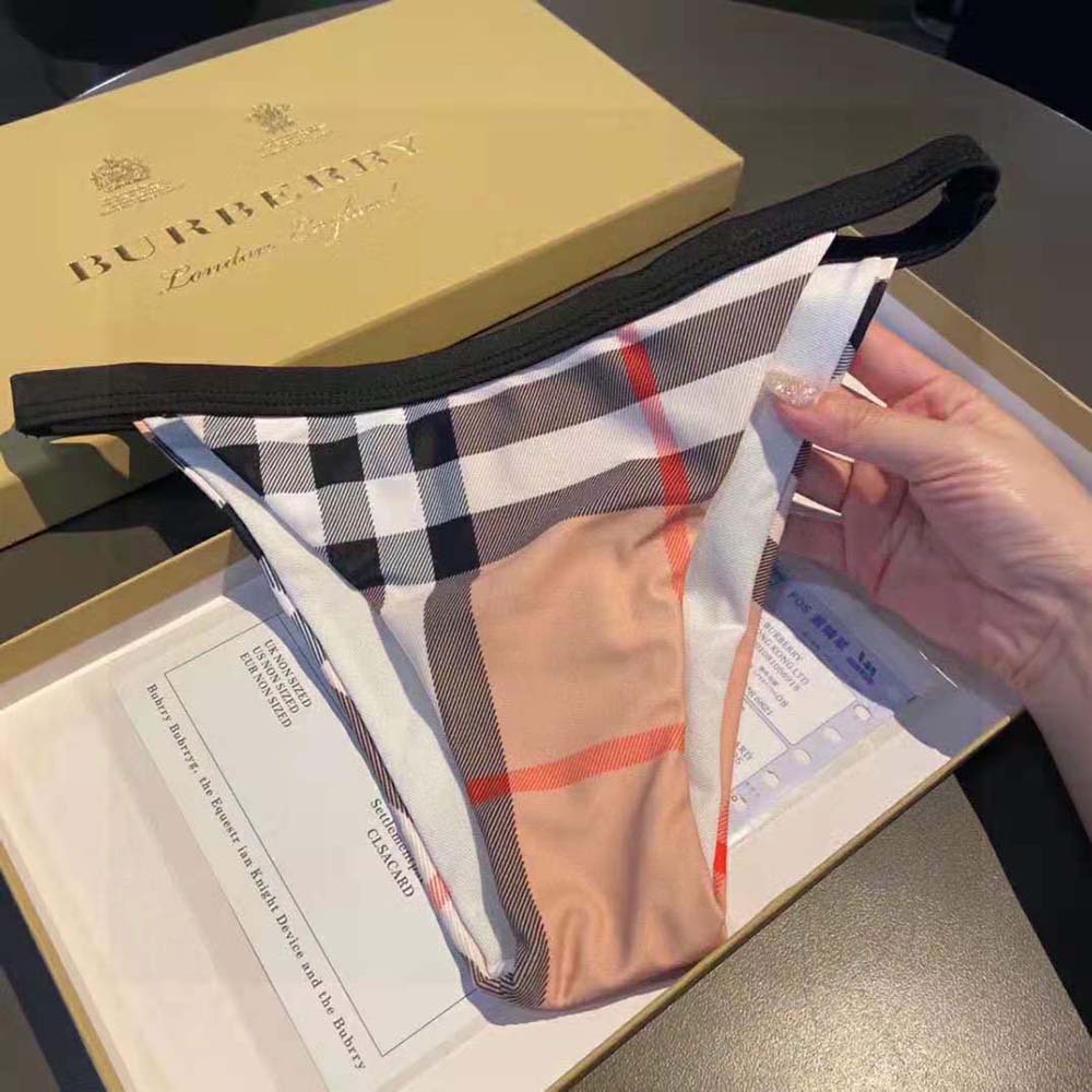 Burberry Women Exaggerated Check Triangle Bikini - image 5