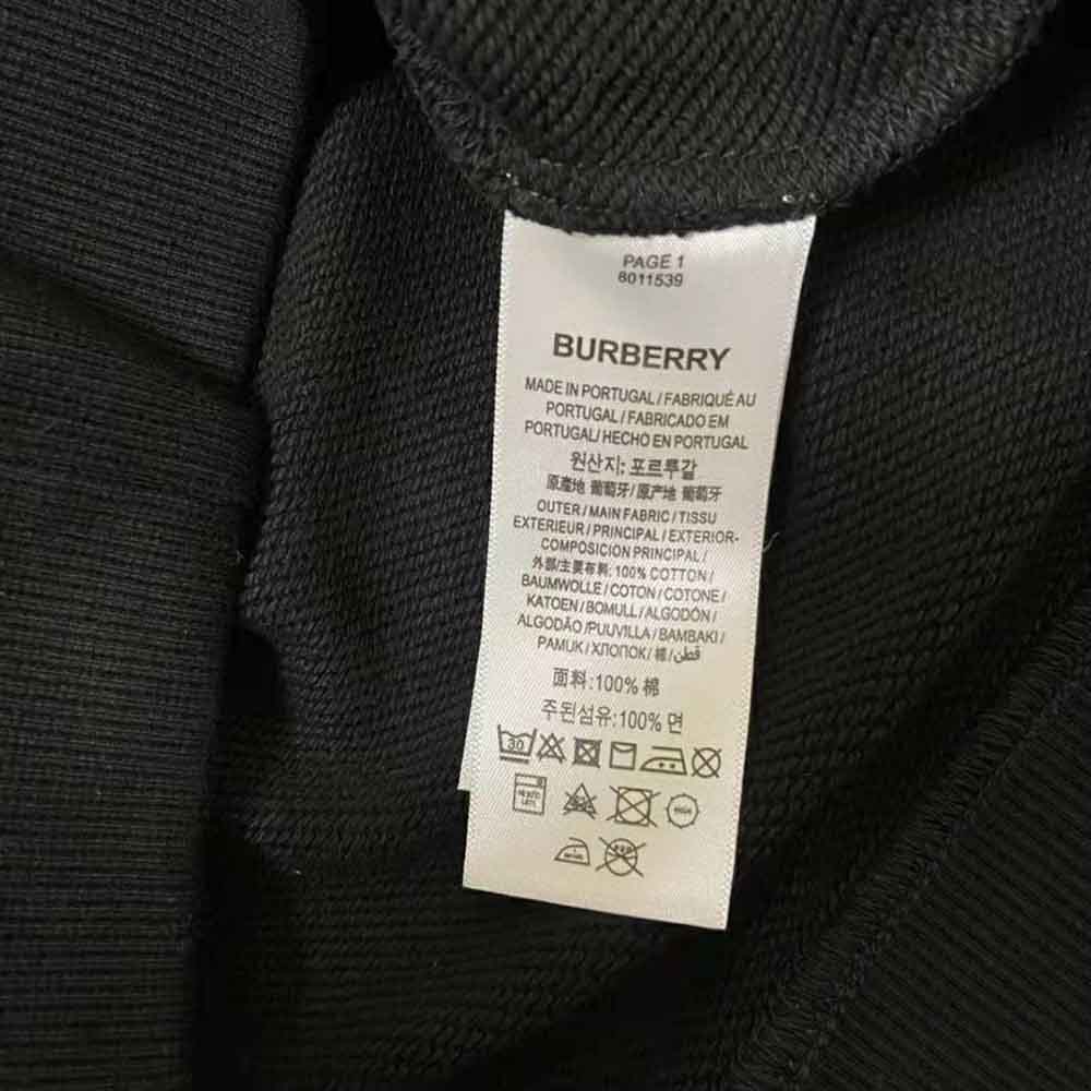 Burberry Men Logo Print Cotton Sweatshirt-Black - image 7