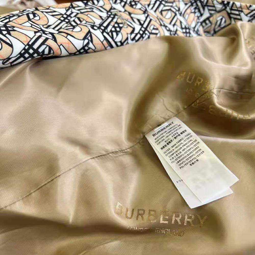 Burberry Women Monogram Print Detail Cotton Gabardine Trench Coat - image 5