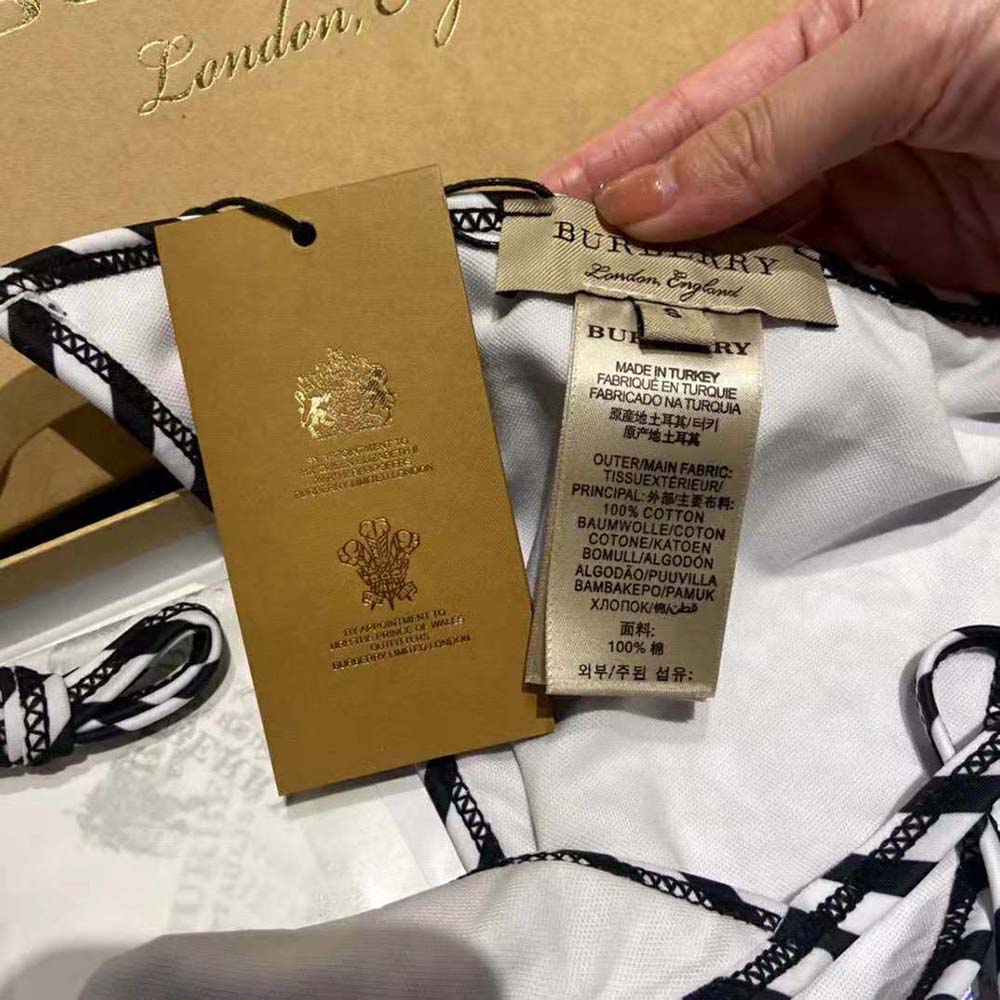 Burberry Women Monogram Print Stretch Nylon Triangle Bikini - image 7
