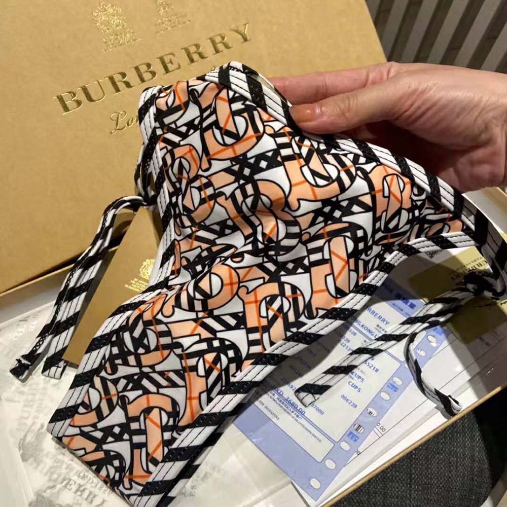Burberry Women Monogram Print Stretch Nylon Triangle Bikini - image 5
