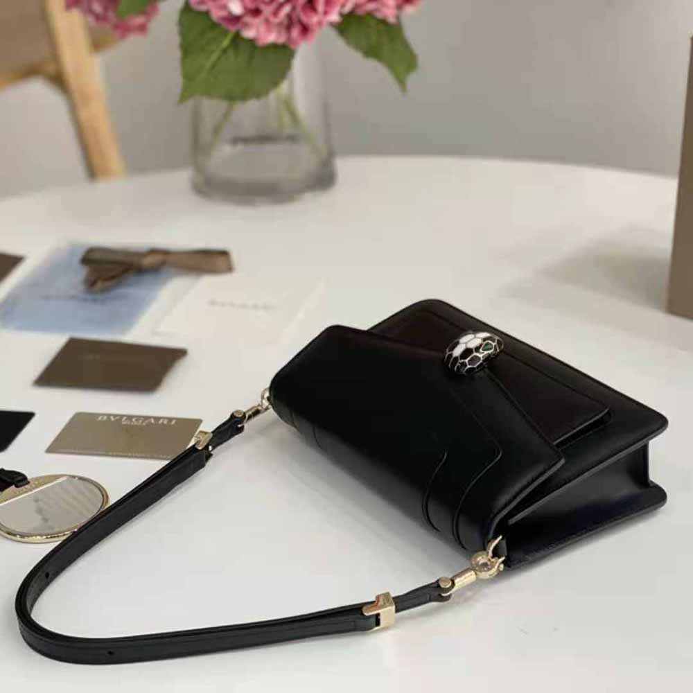 Bvlgari Women Serpenti Forever East-West Shoulder Bag- Black - image 9