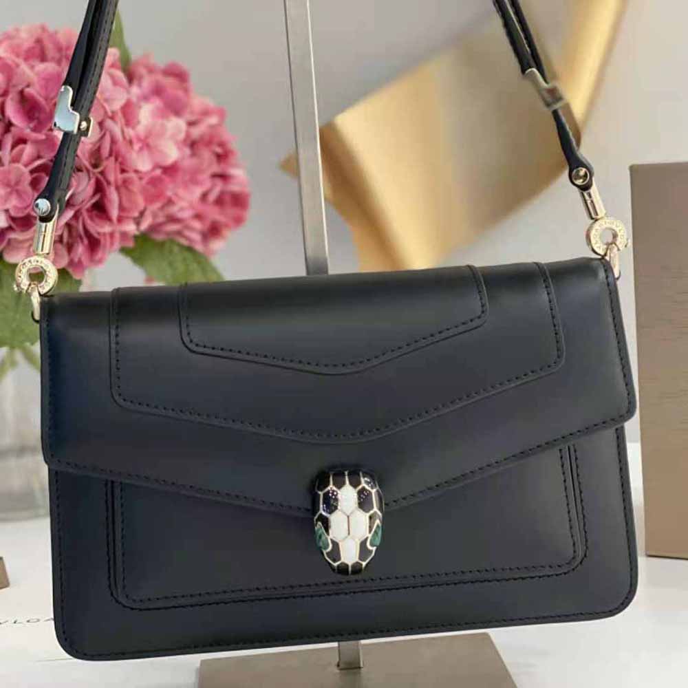 Bvlgari Women Serpenti Forever East-West Shoulder Bag- Black - image 8