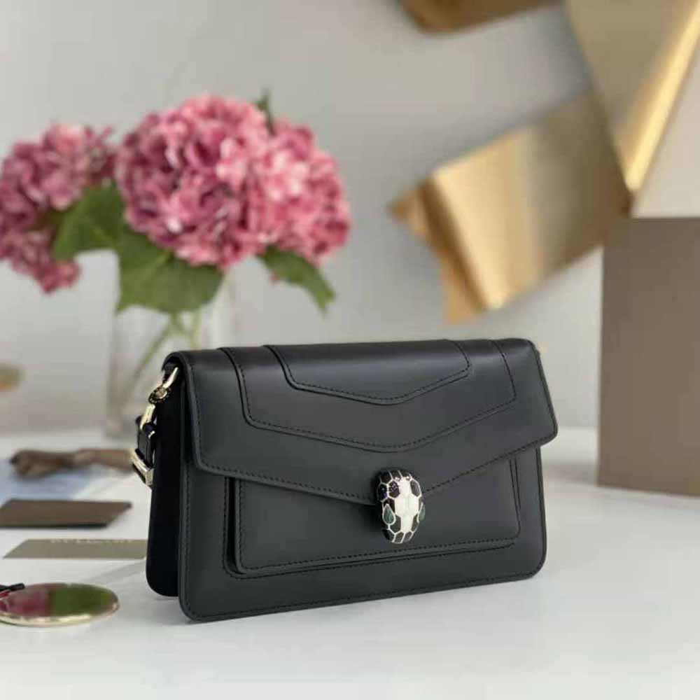 Bvlgari Women Serpenti Forever East-West Shoulder Bag- Black - image 6