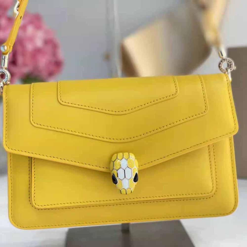 Bvlgari Women Serpenti Forever East-West Shoulder Bag- Yellow - image 7