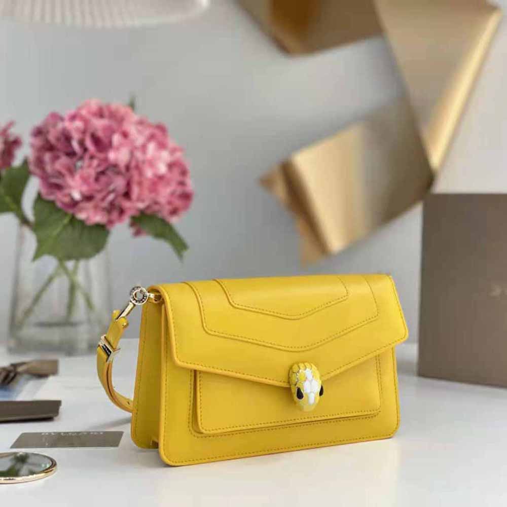 Bvlgari Women Serpenti Forever East-West Shoulder Bag- Yellow - image 4