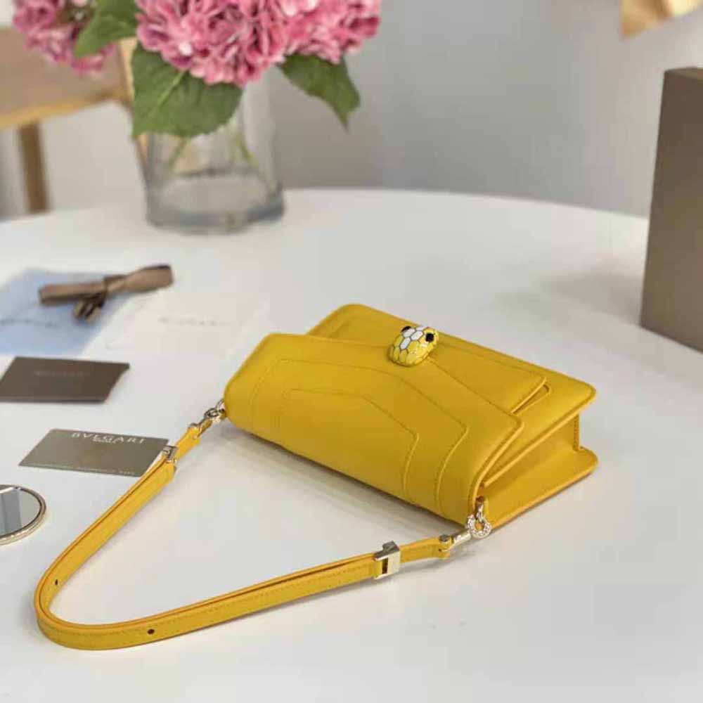 Bvlgari Women Serpenti Forever East-West Shoulder Bag- Yellow - image 5