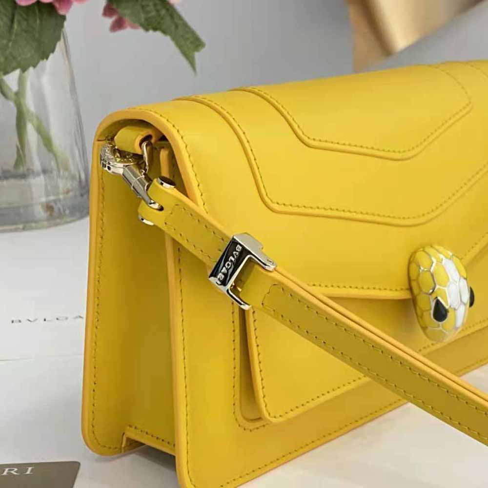 Bvlgari Women Serpenti Forever East-West Shoulder Bag- Yellow - image 9