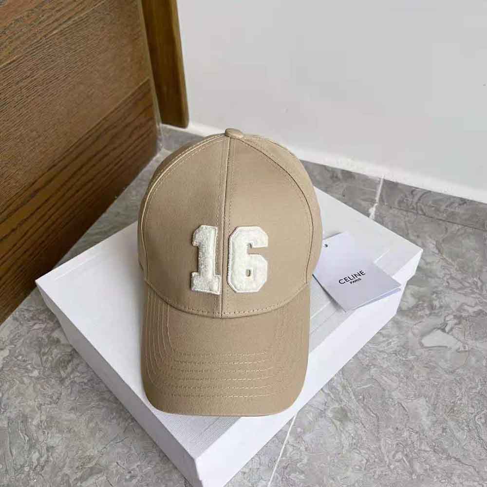 Celine Women 16 Patch Cotton Baseball Cap-Beige - image 5