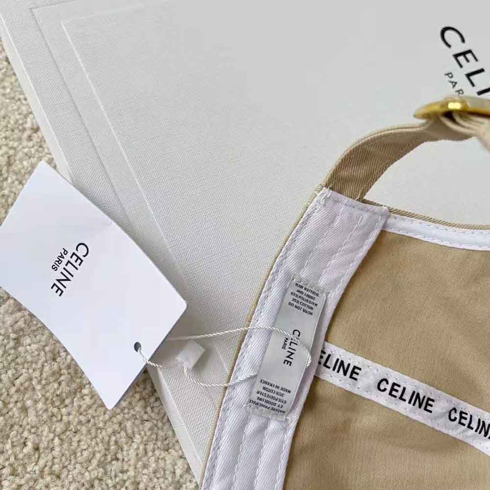 Celine Women 16 Patch Cotton Baseball Cap-Beige - image 8