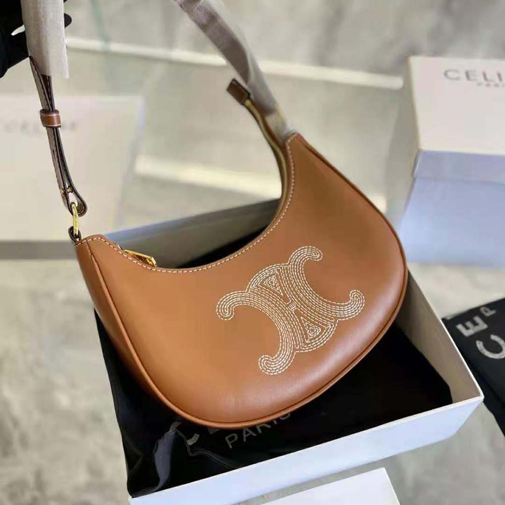 Celine Women Ava Bag in Smooth Calfskin with Triomphe Embroidery - image 5