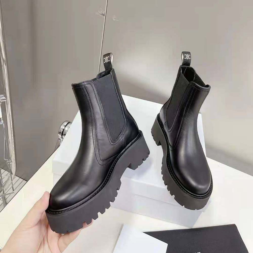 Celine Women Bulky Chelsea Boot in Calfskin-Black - image 4