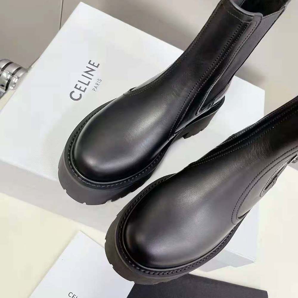 Celine Women Bulky Chelsea Boot in Calfskin-Black - image 9