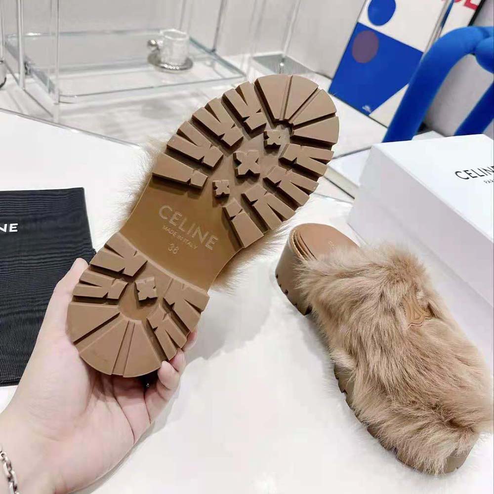 Celine Women Bulky Closed Mule in Lambfur - image 10