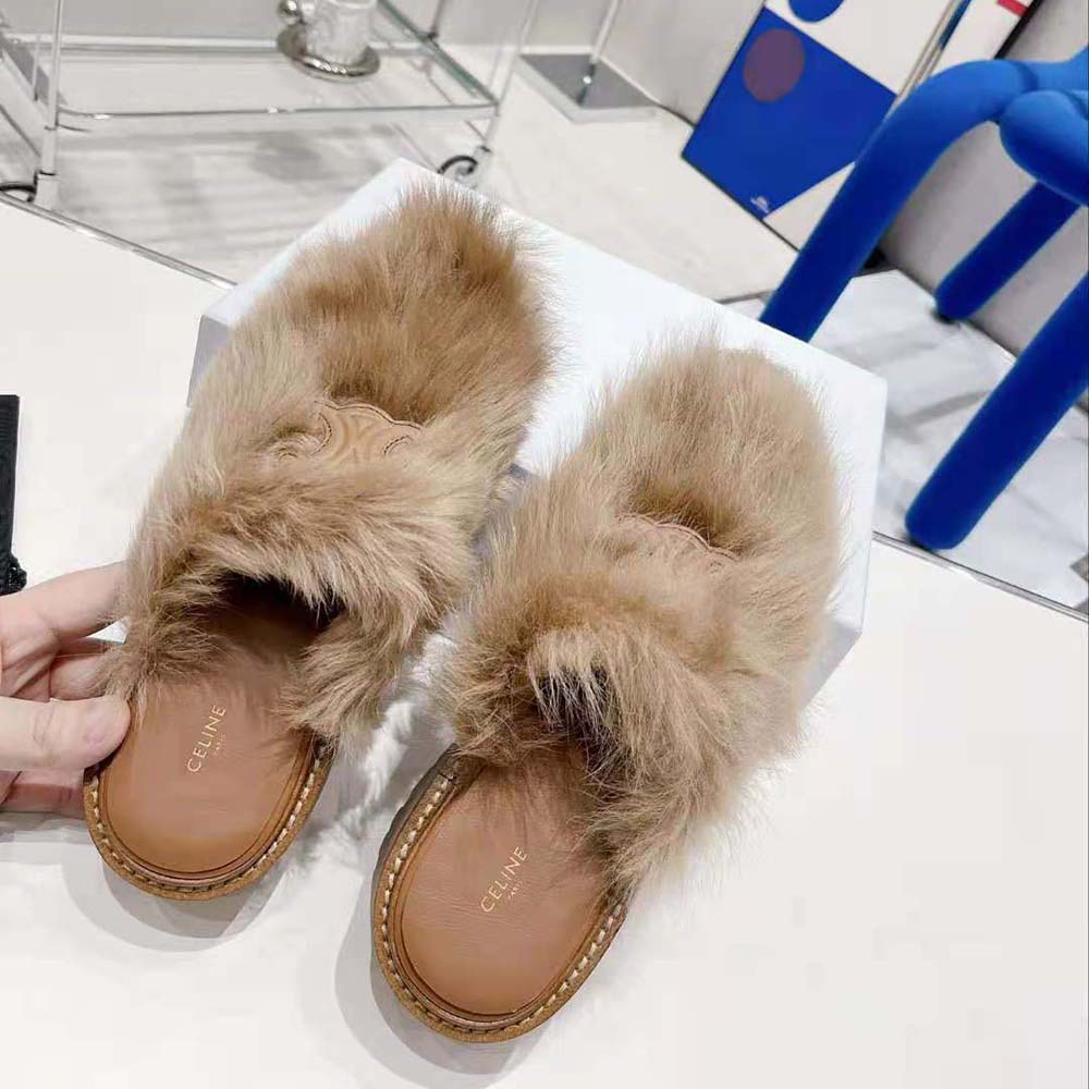 Celine Women Bulky Closed Mule in Lambfur - image 6