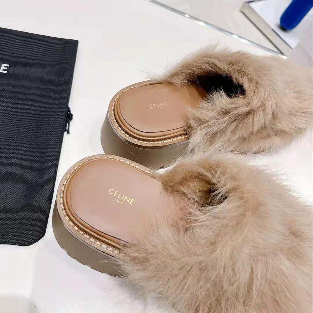 Celine Women Bulky Closed Mule in Lambfur - image 9