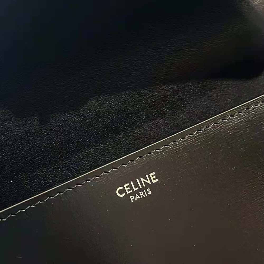 Celine Women Chain Shoulder Bag Triomphe in Shiny Calfskin - image 8