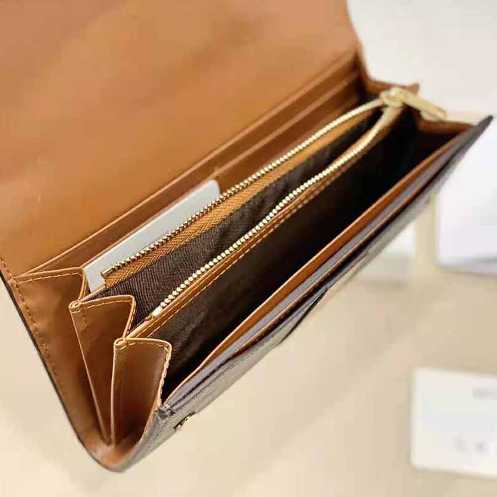 Celine Women Large Flap Wallet in Triomphe Canvas and Lambskin - image 8