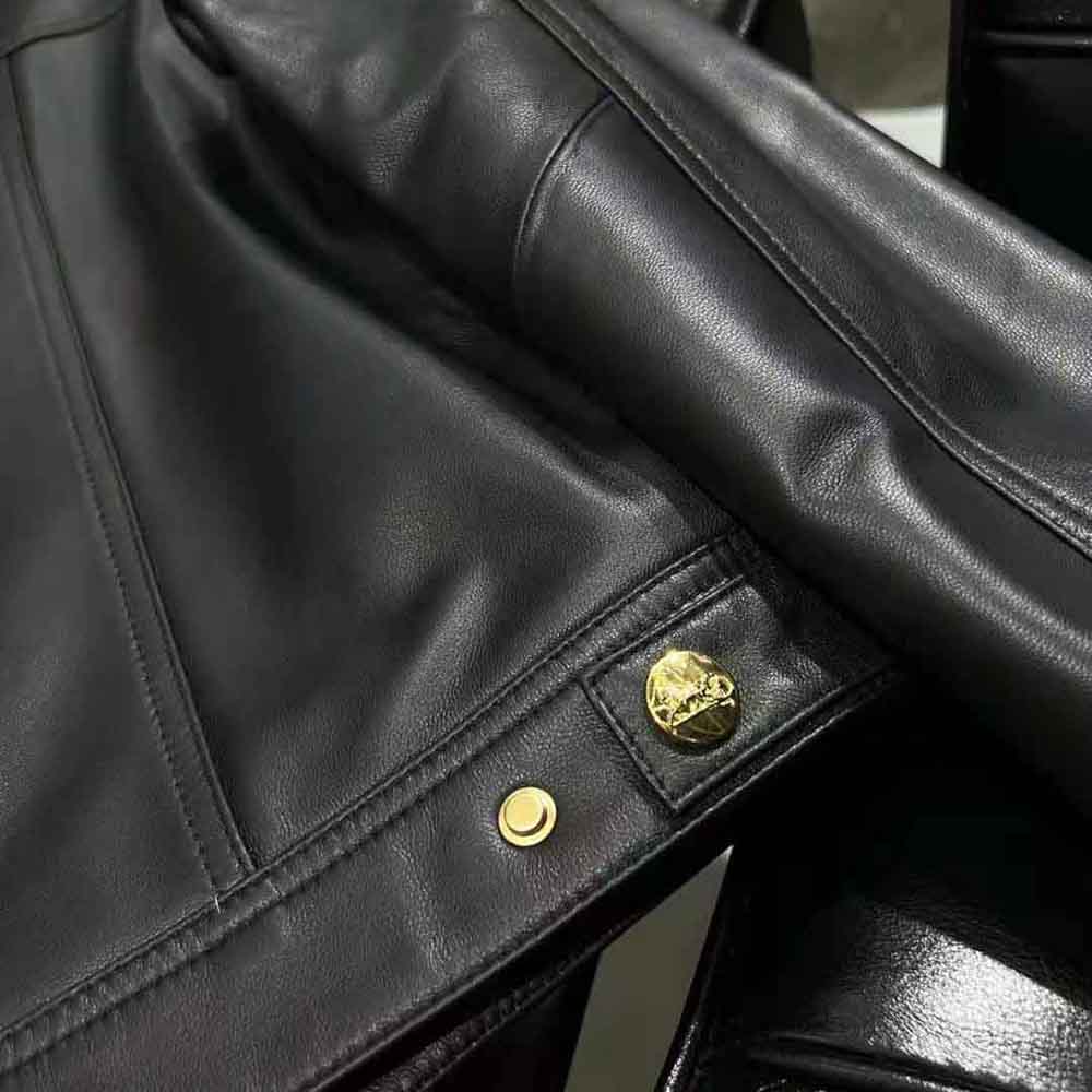 Celine Women Scoop Neck Trucker Jacket in Soft Lambskin - image 7