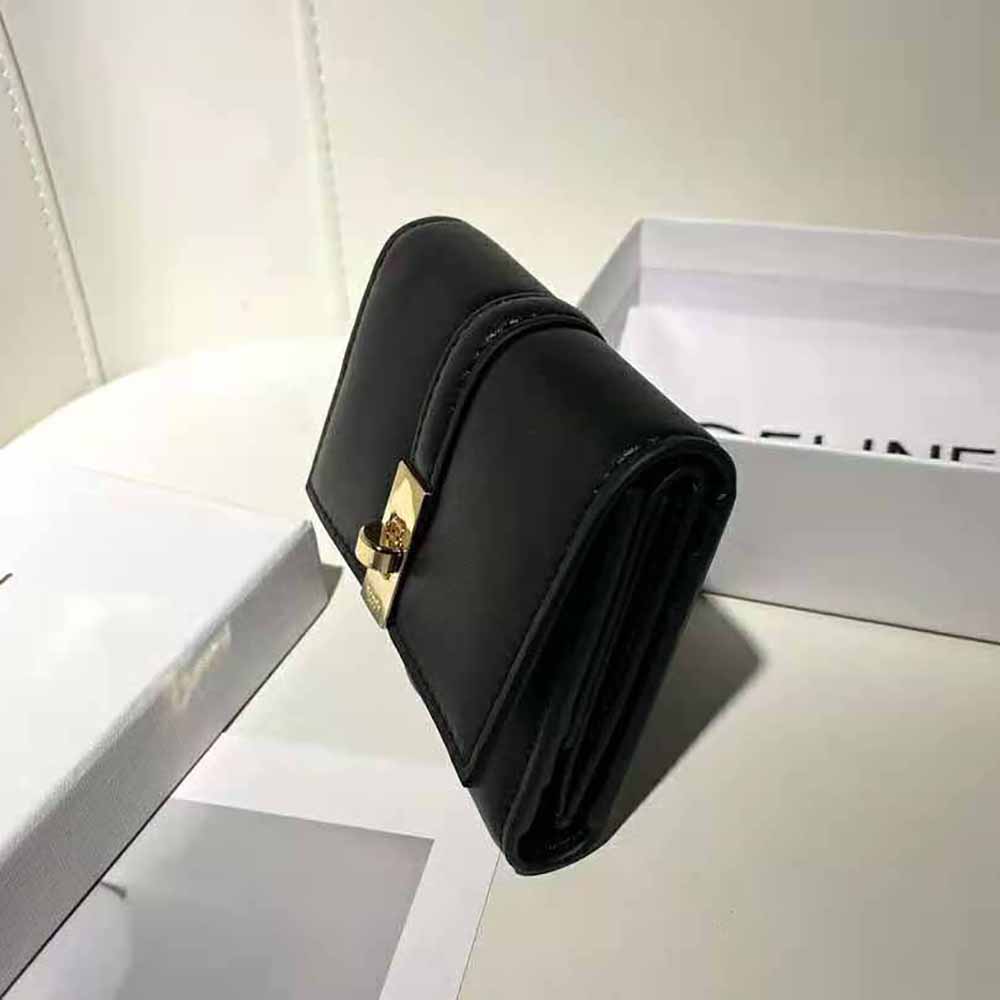 Celine Women Small Wallet 16 in Shiny Calfskin-Black - image 5