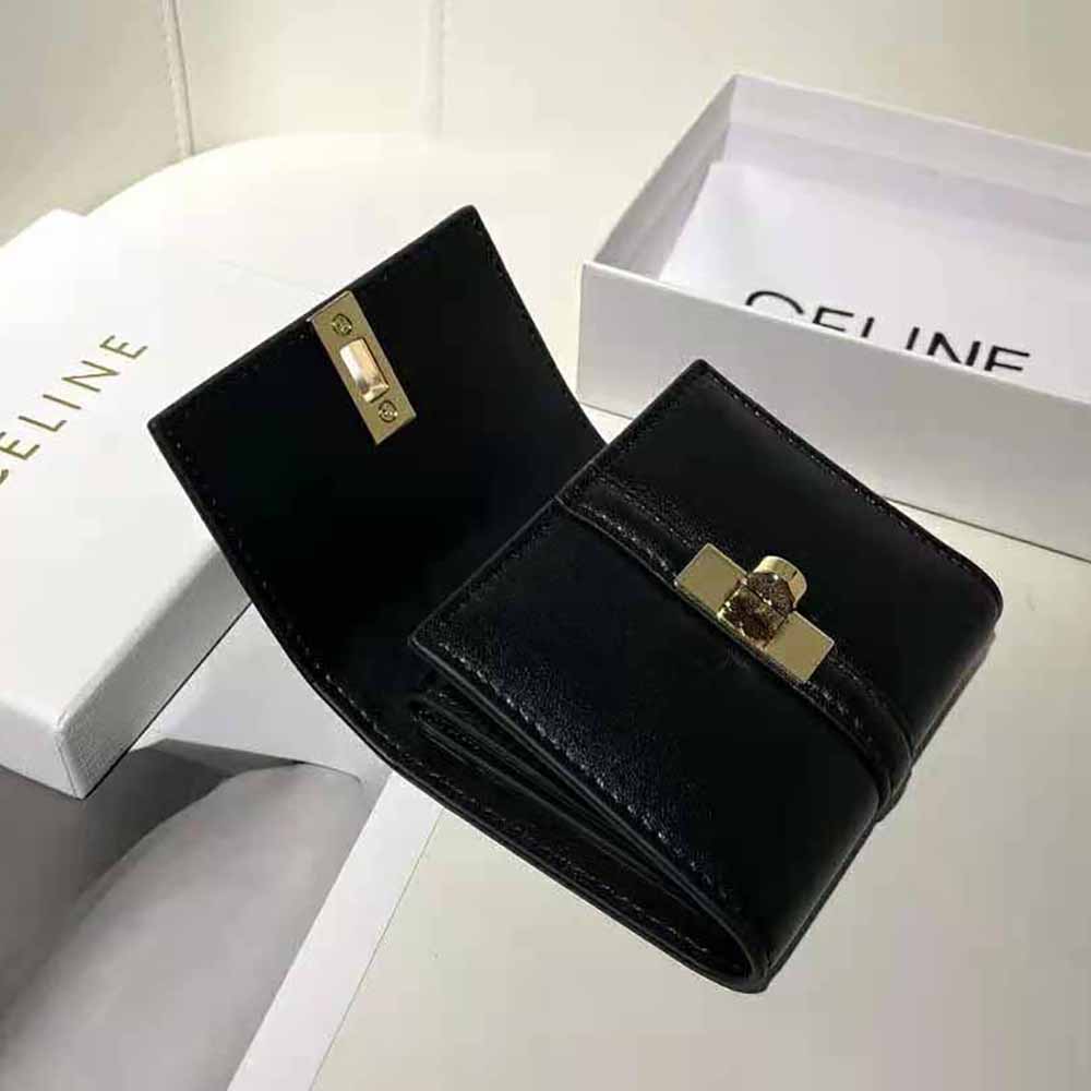 Celine Women Small Wallet 16 in Shiny Calfskin-Black - image 6