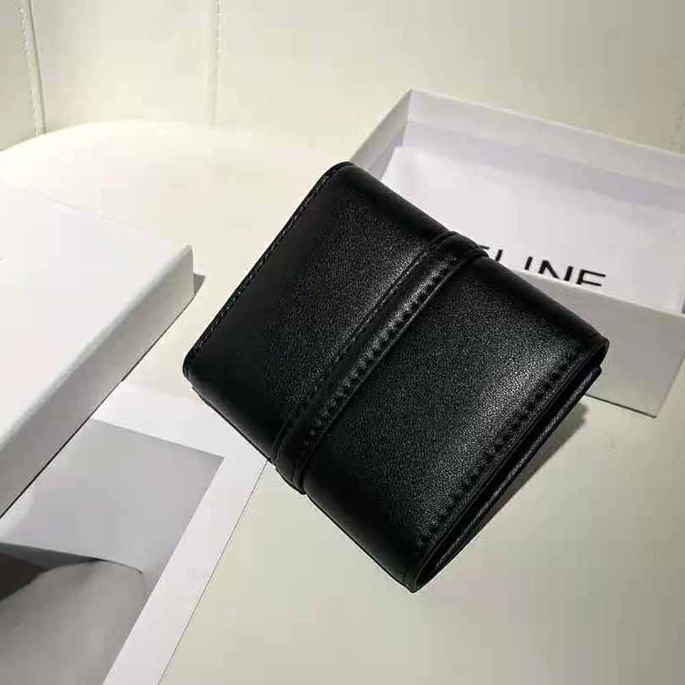 Celine Women Small Wallet 16 in Shiny Calfskin-Black - image 4
