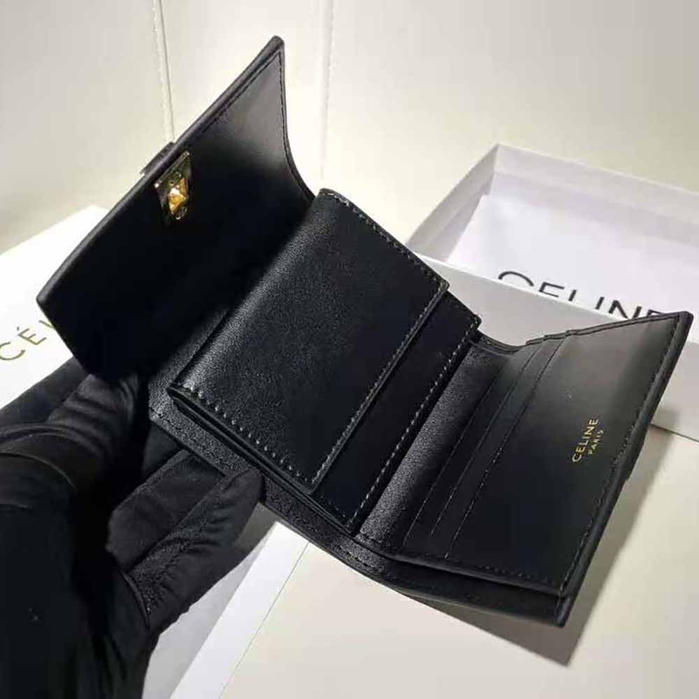 Celine Women Small Wallet 16 in Shiny Calfskin-Black - image 9