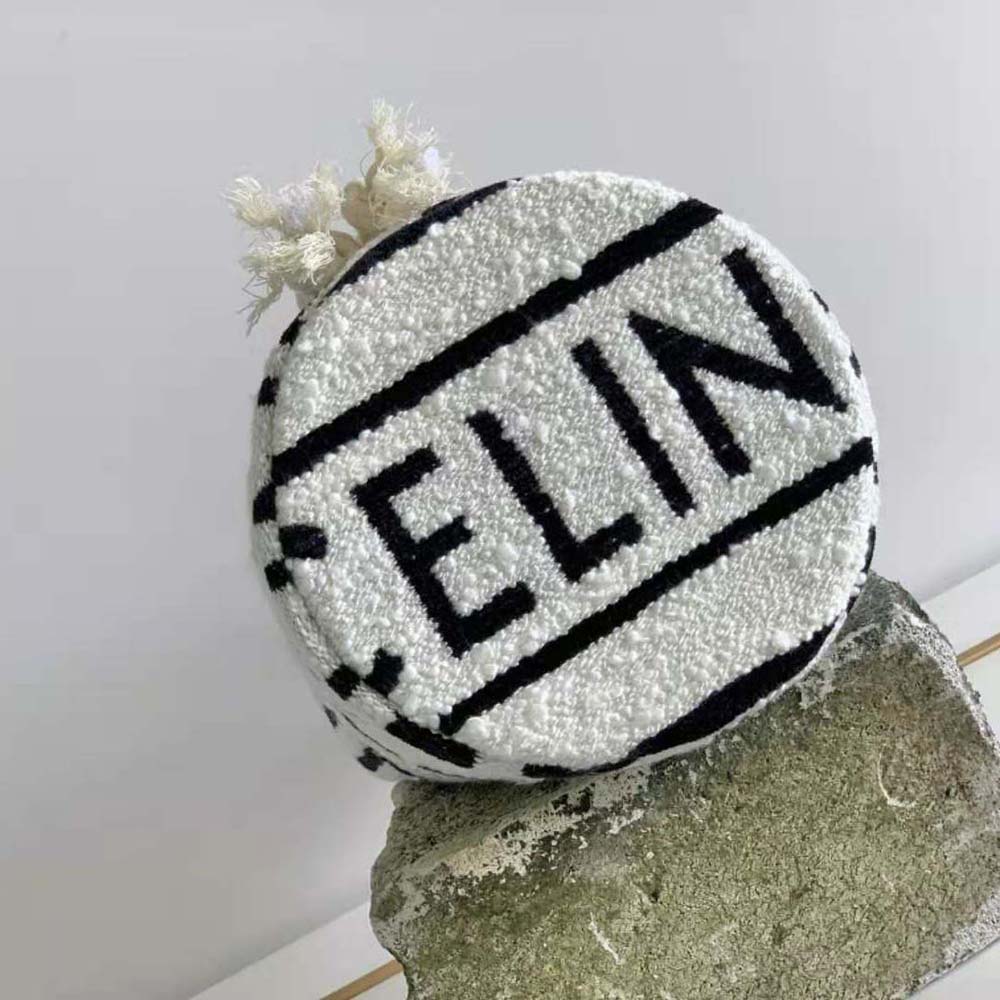 Celine Women Teen Drawstring in Textile with Celine All-Over and Calfskin - image 5