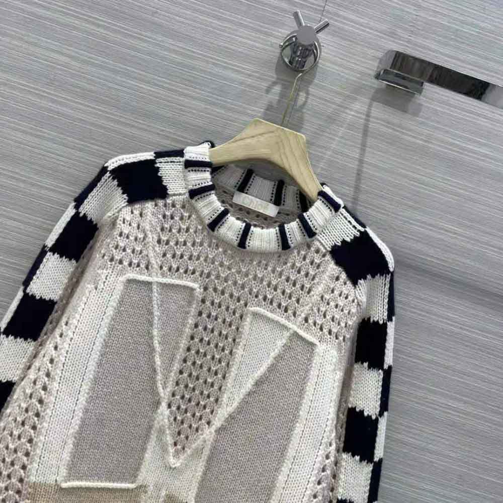 Chloe Women Graphic Knit Sweater-Beige - image 4